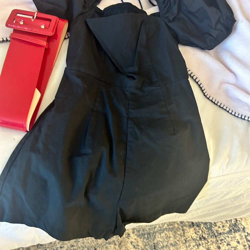 Tik tok famous shein romper and belt perfect for game days